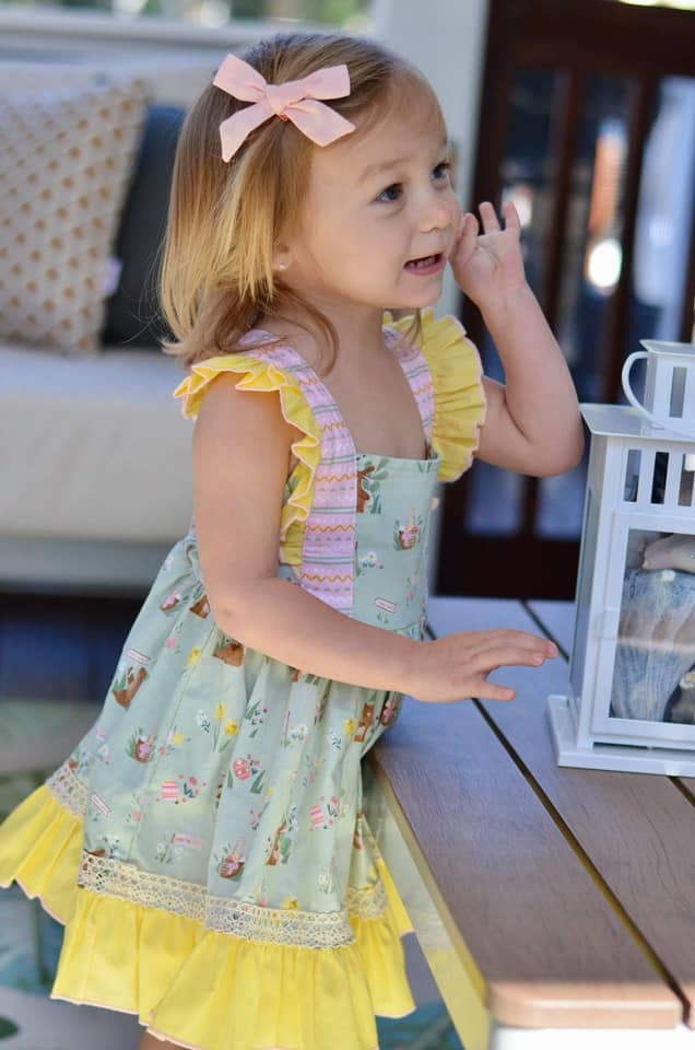 LITTLE MISS COTTONTAIL COTTON EASTER DRESS