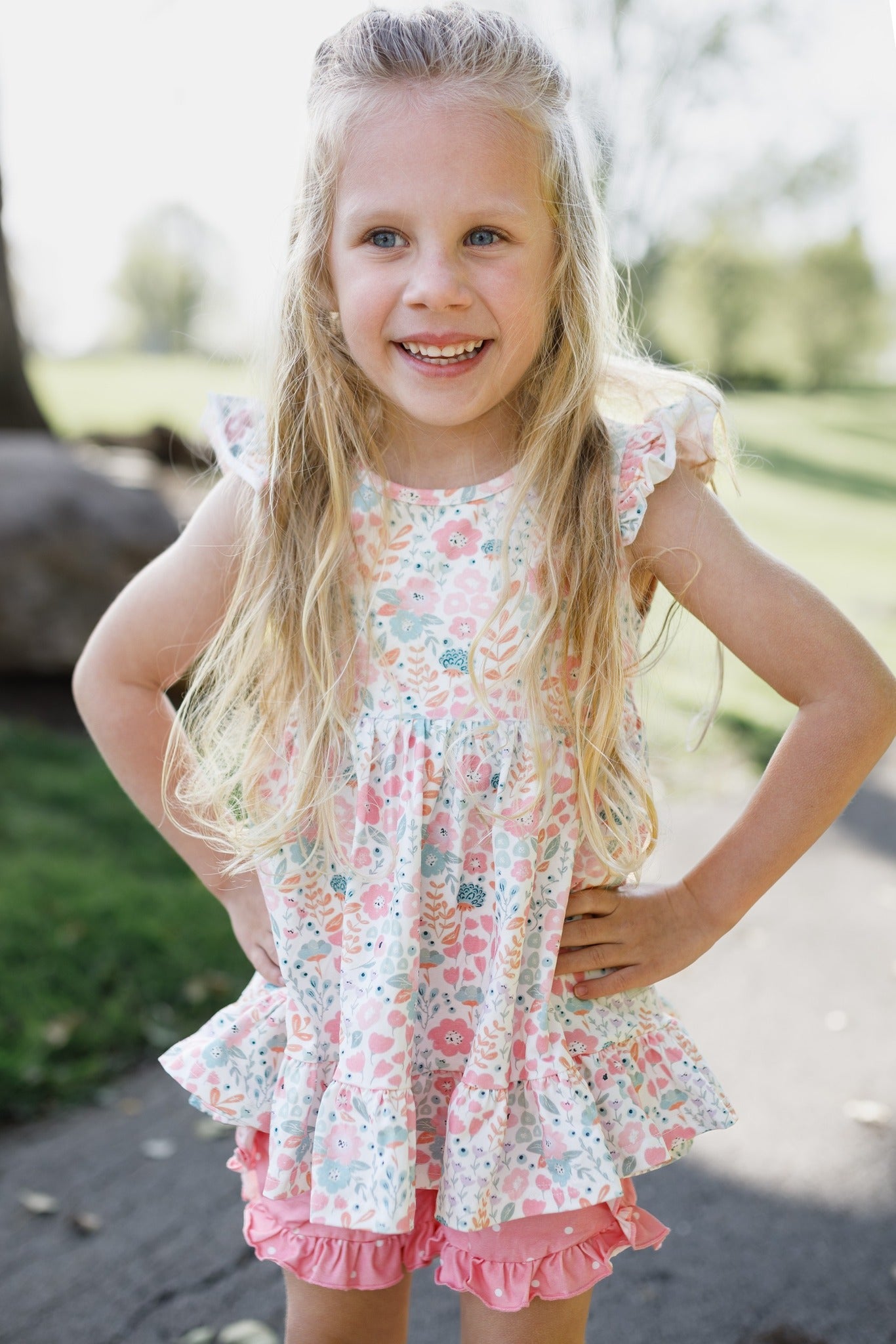 BLUSH AND BLOOM TUNIC SET