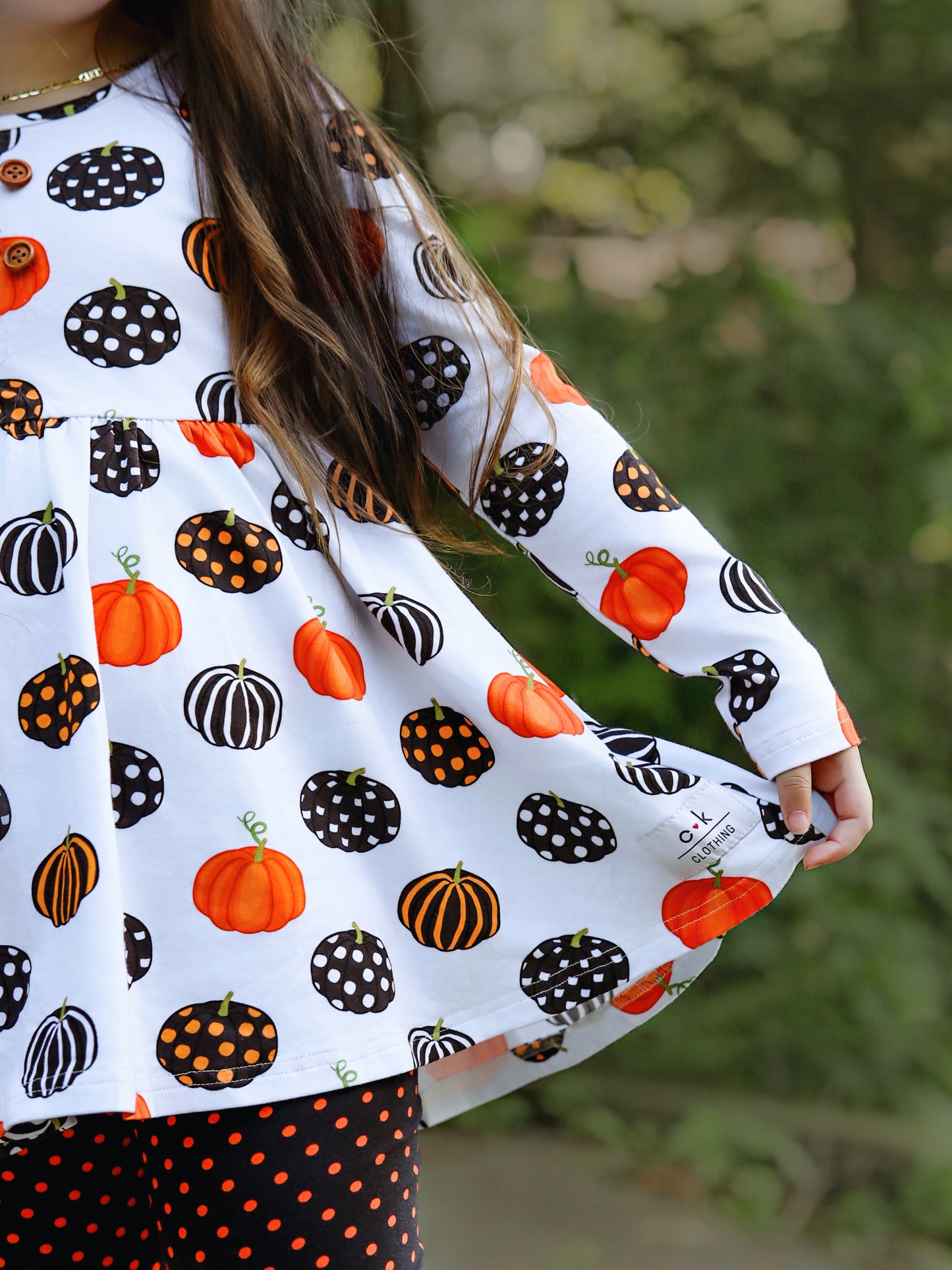 Polka Dot Pumpkin Tunic Set