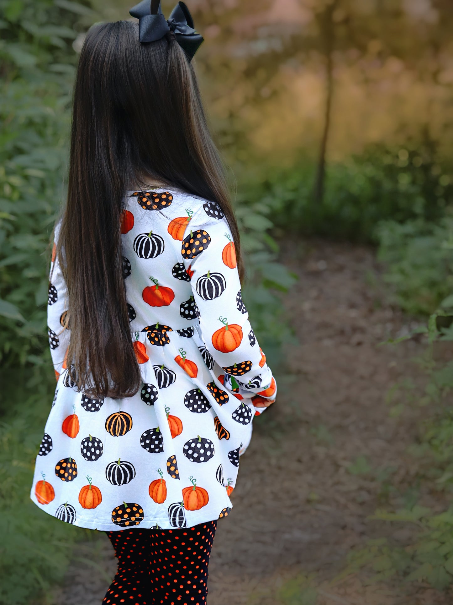 Polka Dot Pumpkin Tunic Set