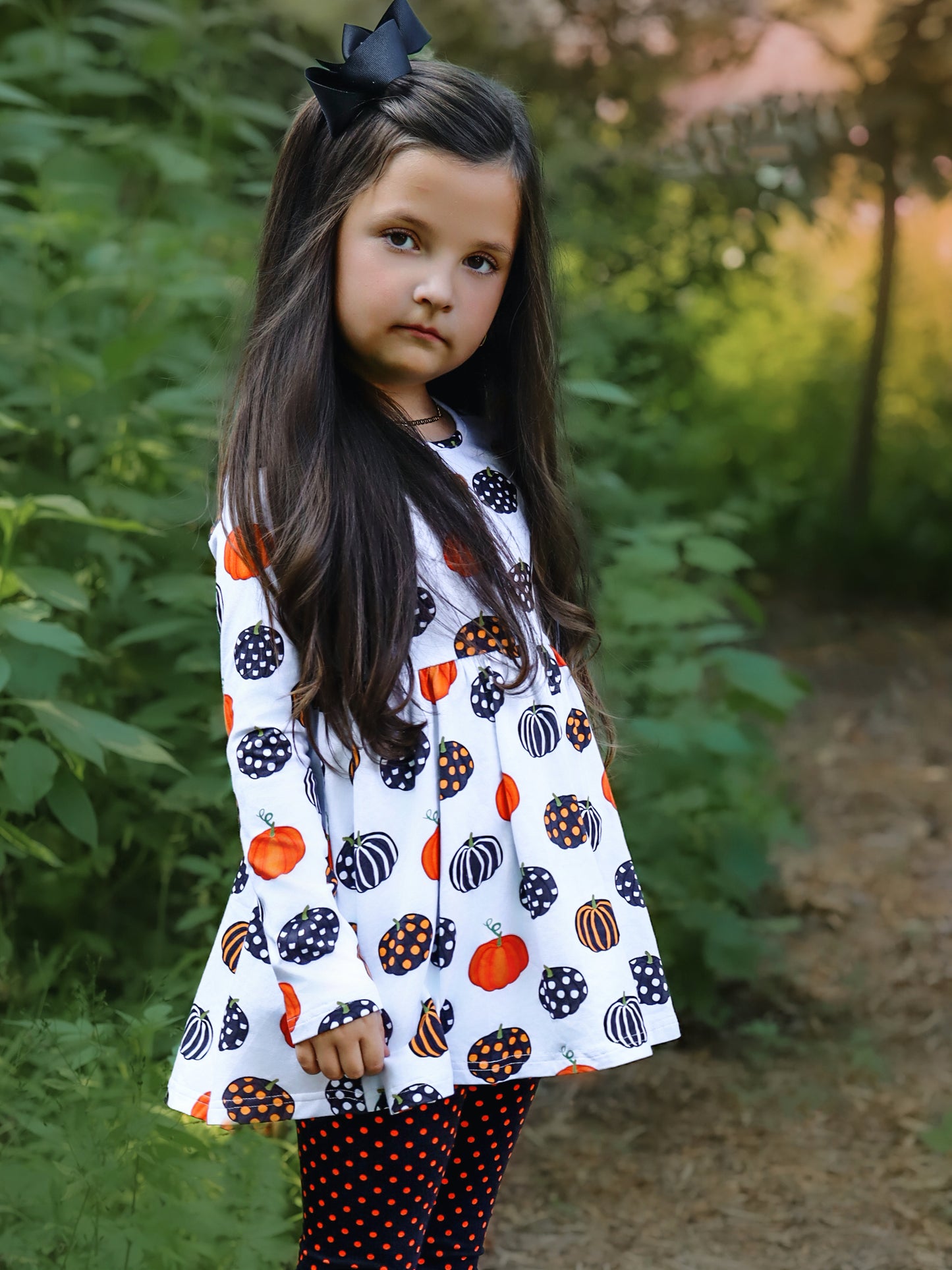 Polka Dot Pumpkin Tunic Set