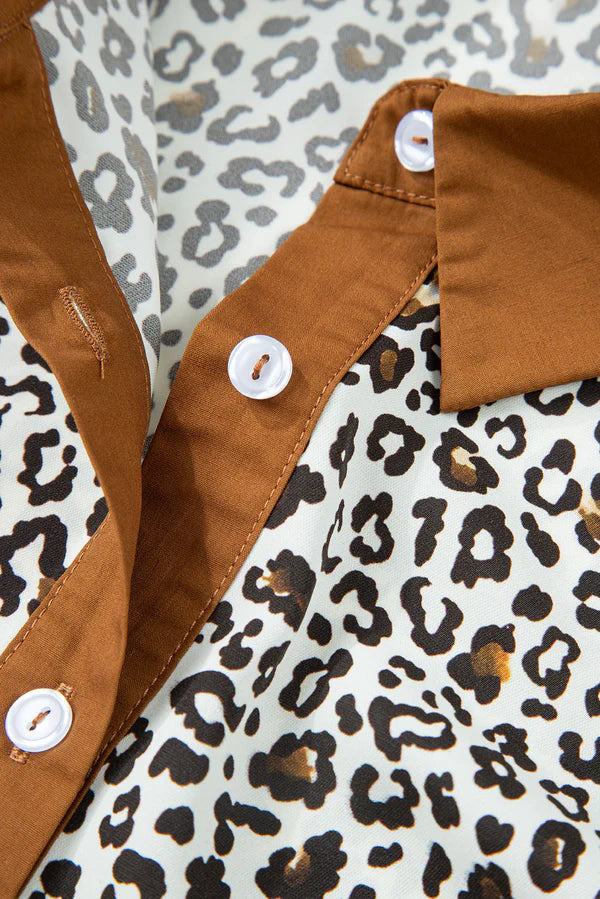 Khaki Leopard Plus Size Dress