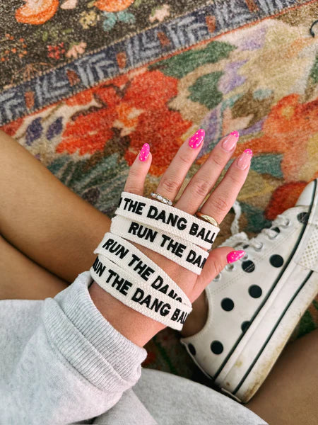 Run the Dang Ball embroidered bracelet