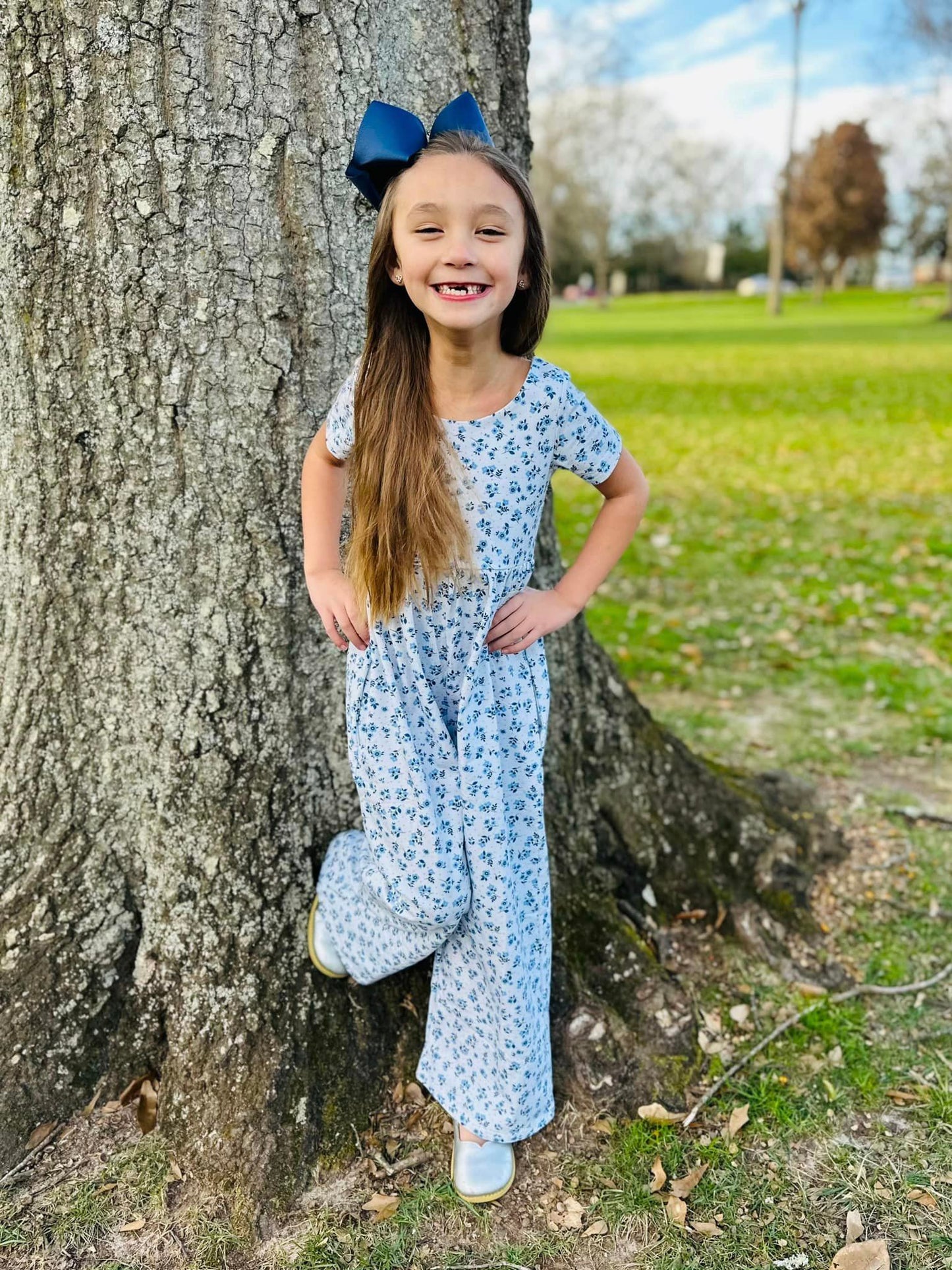 BLUEBONNET KNIT ROMPER