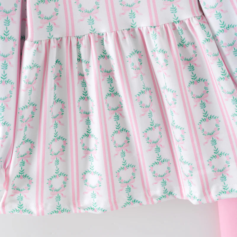 Pink Ruffle Tunic Set