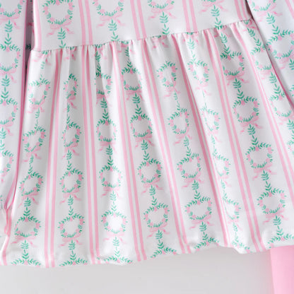 Pink Ruffle Tunic Set