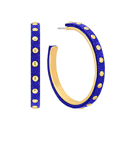 Royal blue and gold earrings