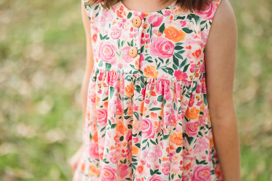 ORANGE BLOSSOMS TWIRL DRESS