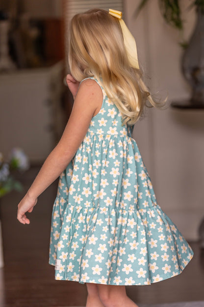 DELICATE DAISY TWIRL DRESS