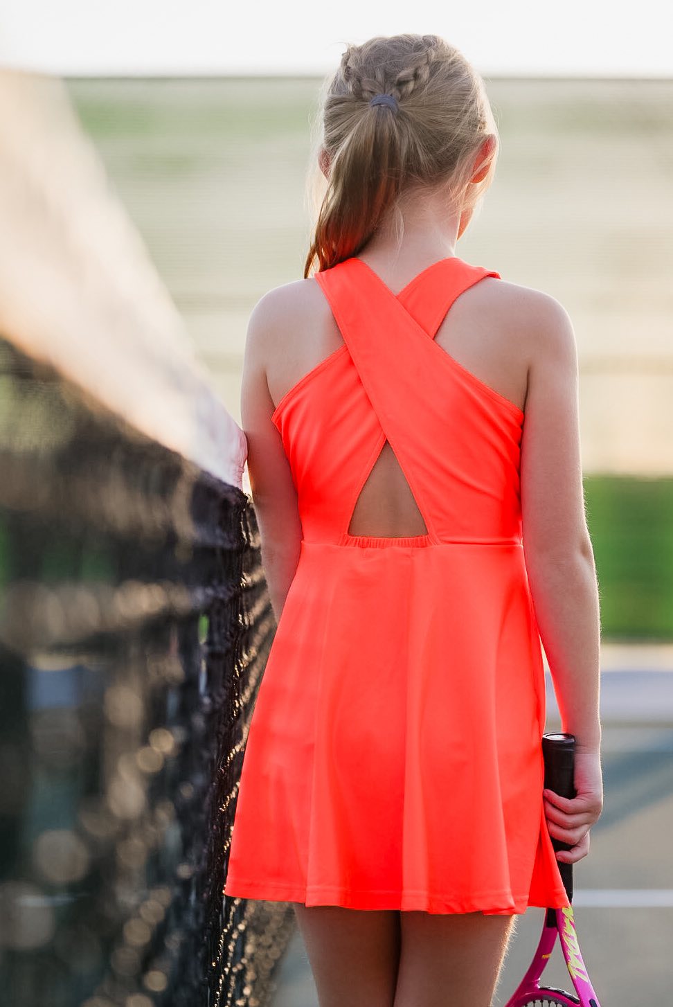 NEON ORANGE ATHLETIC KATE DRESS