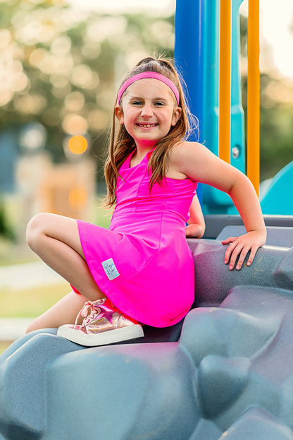 NEON PINK ATHLETIC KATE DRESS