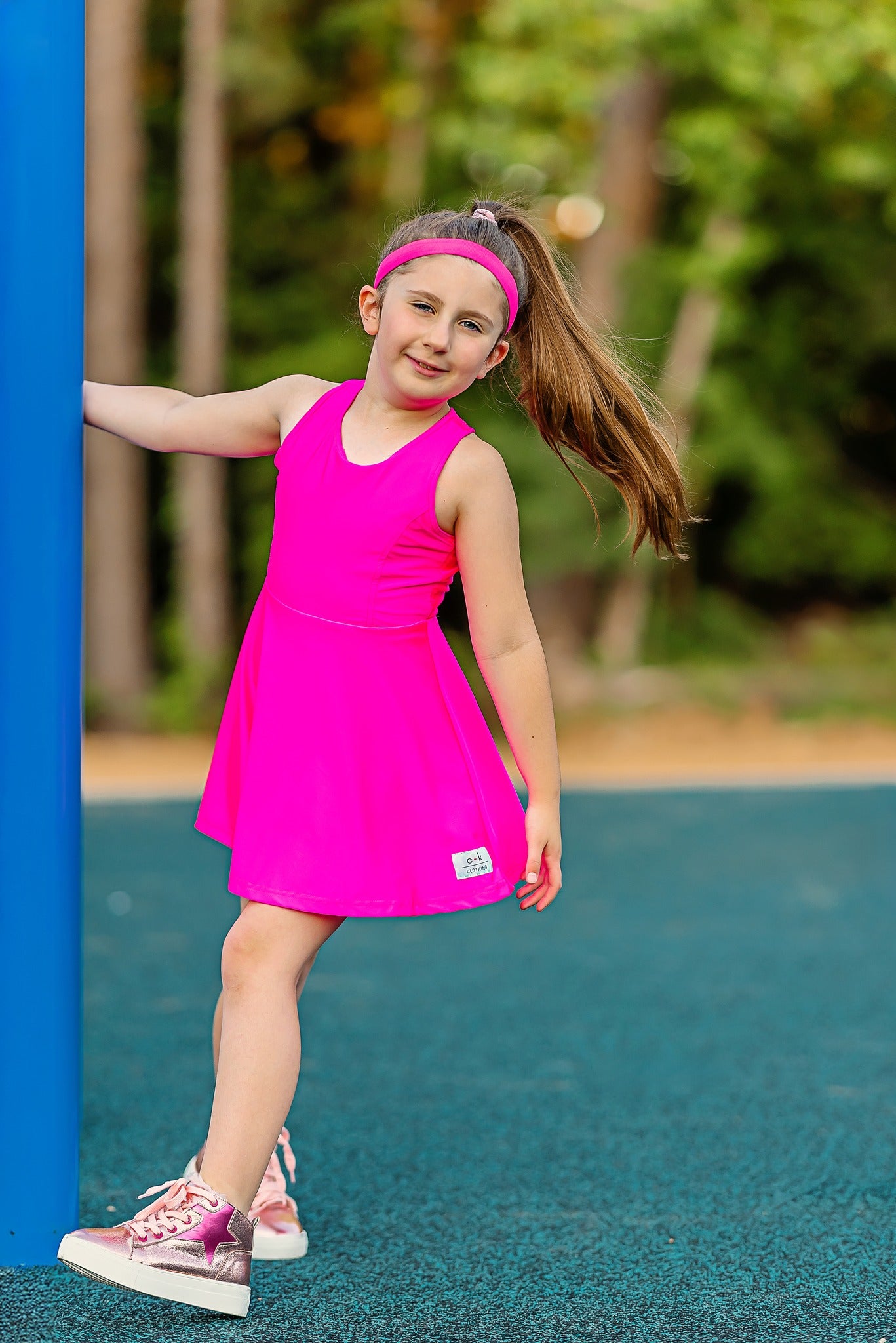 NEON PINK ATHLETIC KATE DRESS