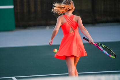 NEON ORANGE ATHLETIC KATE DRESS