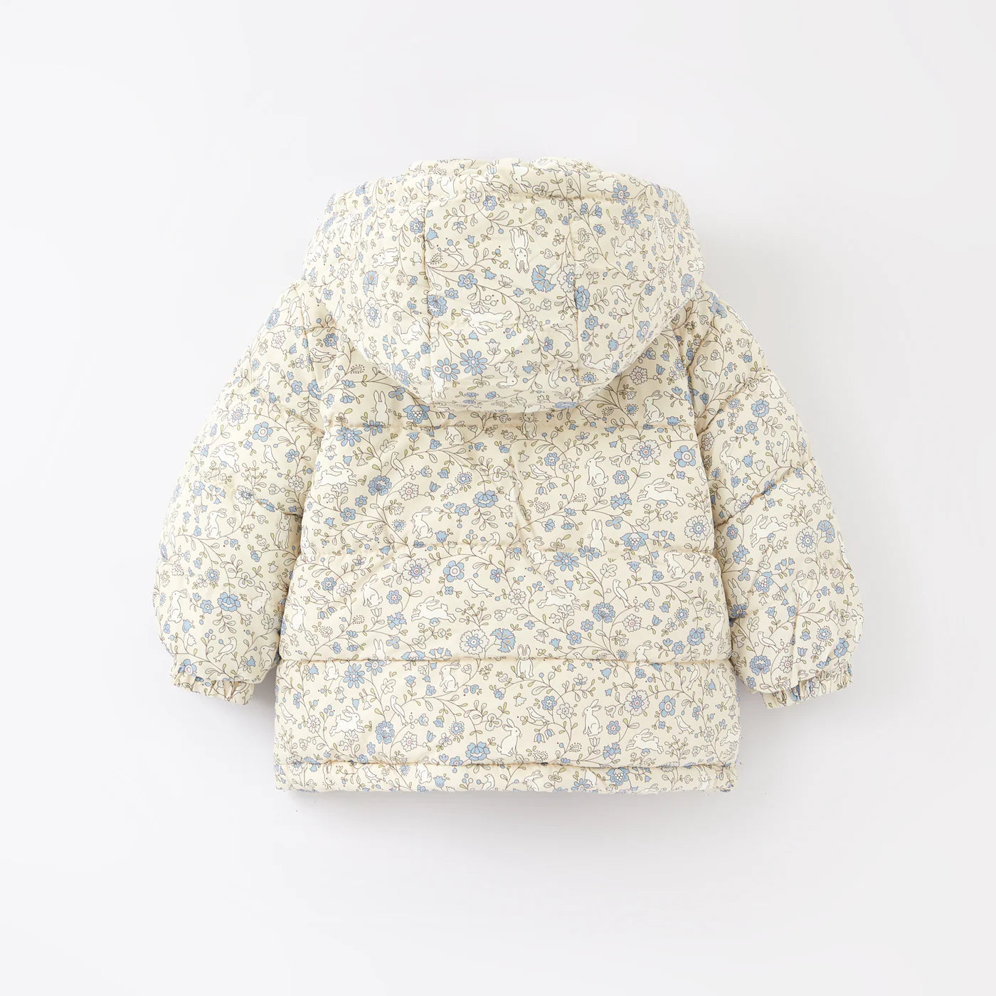 Floral Winter Coat with oversized bows