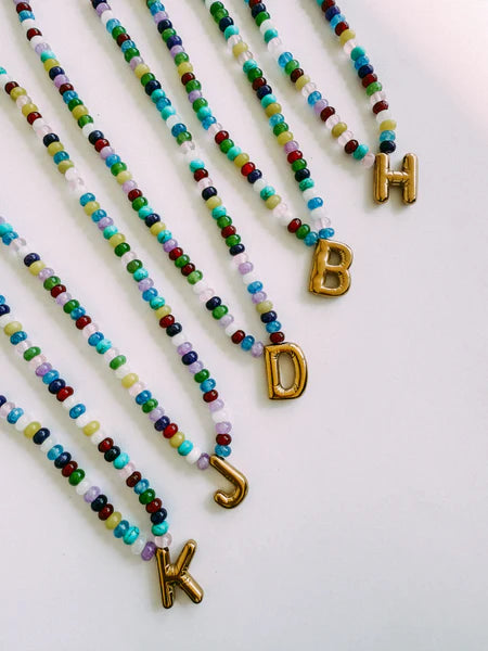 Beaded Initial Necklace