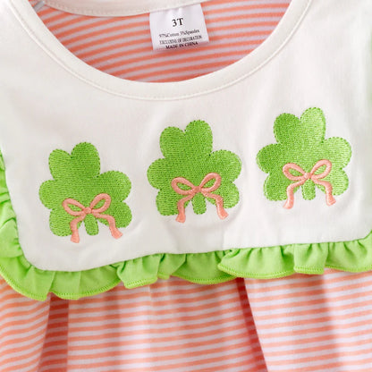 Embroidered shamrock set