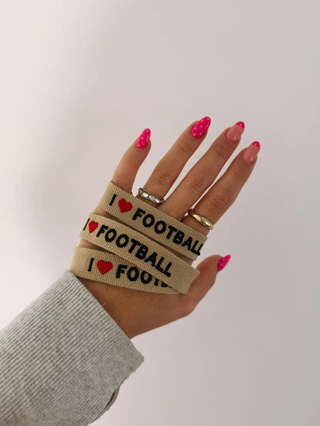 I <3 Football Embroidered bracelet