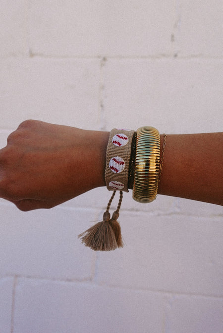 Baseball embroidered bracelet