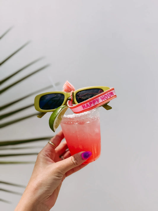 Happy Hour embroidered bracelet