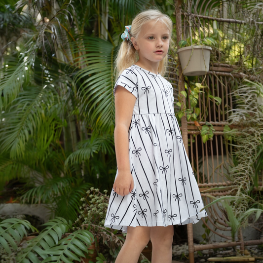 Sweet Bow Stripe Dress