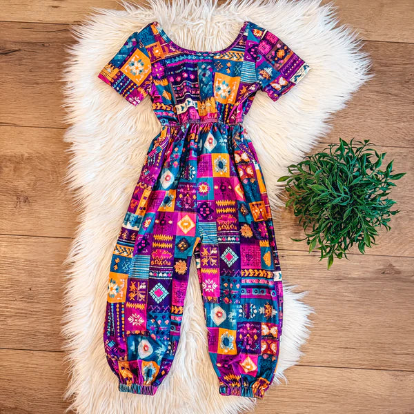 Boho Patchwork Jumpsuit