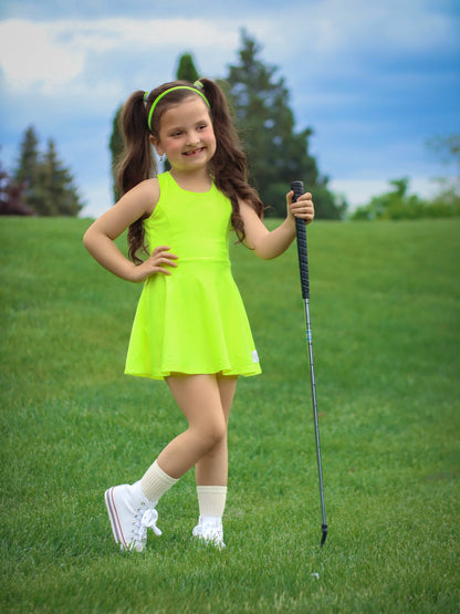 NEON YELLOW ATHLETIC KATE DRESS