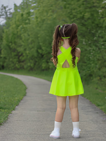 NEON YELLOW ATHLETIC KATE DRESS