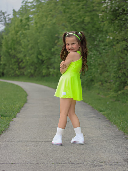 NEON YELLOW ATHLETIC KATE DRESS