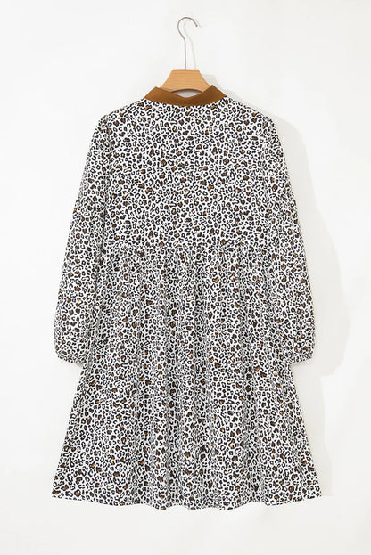 Khaki Leopard Plus Size Dress