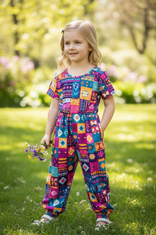 Boho Patchwork Jumpsuit