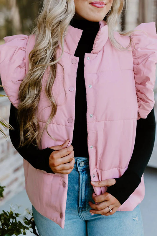 Pink Flutter Puffer Vest