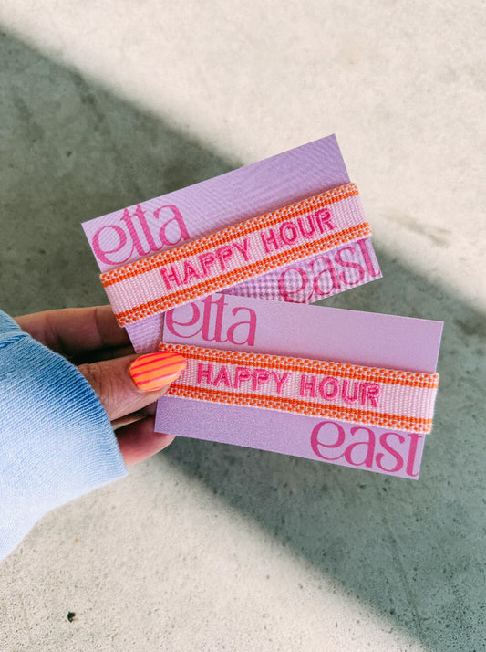 Happy Hour embroidered bracelet